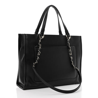 Chanel Calfskin CC Zipped Shopping Tote Black 3 of 10