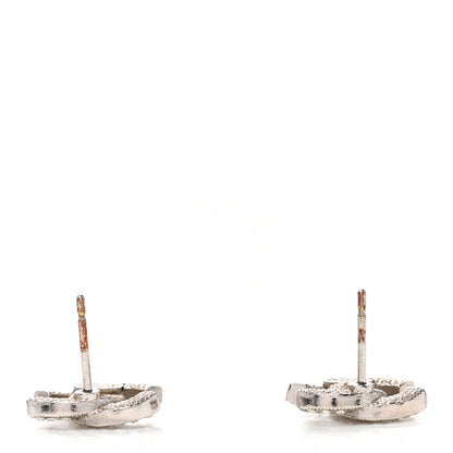 Chanel Crystal CC Earrings Silver 3 of 4