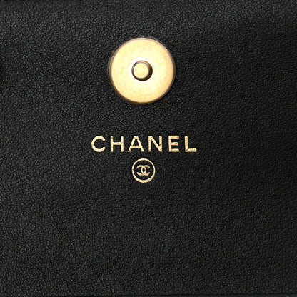 Chanel Lambskin Quilted Pearl Crush Clutch With Chain Black 6 of 12
