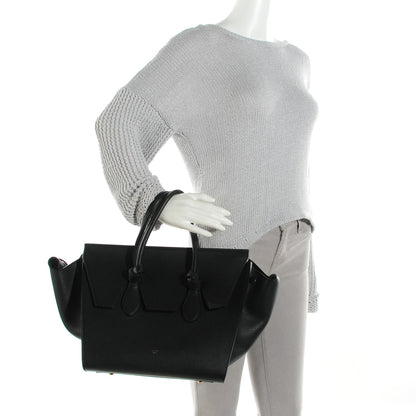 Celine Crisped Calfskin Small Tie Knot Tote Black 2 of 7