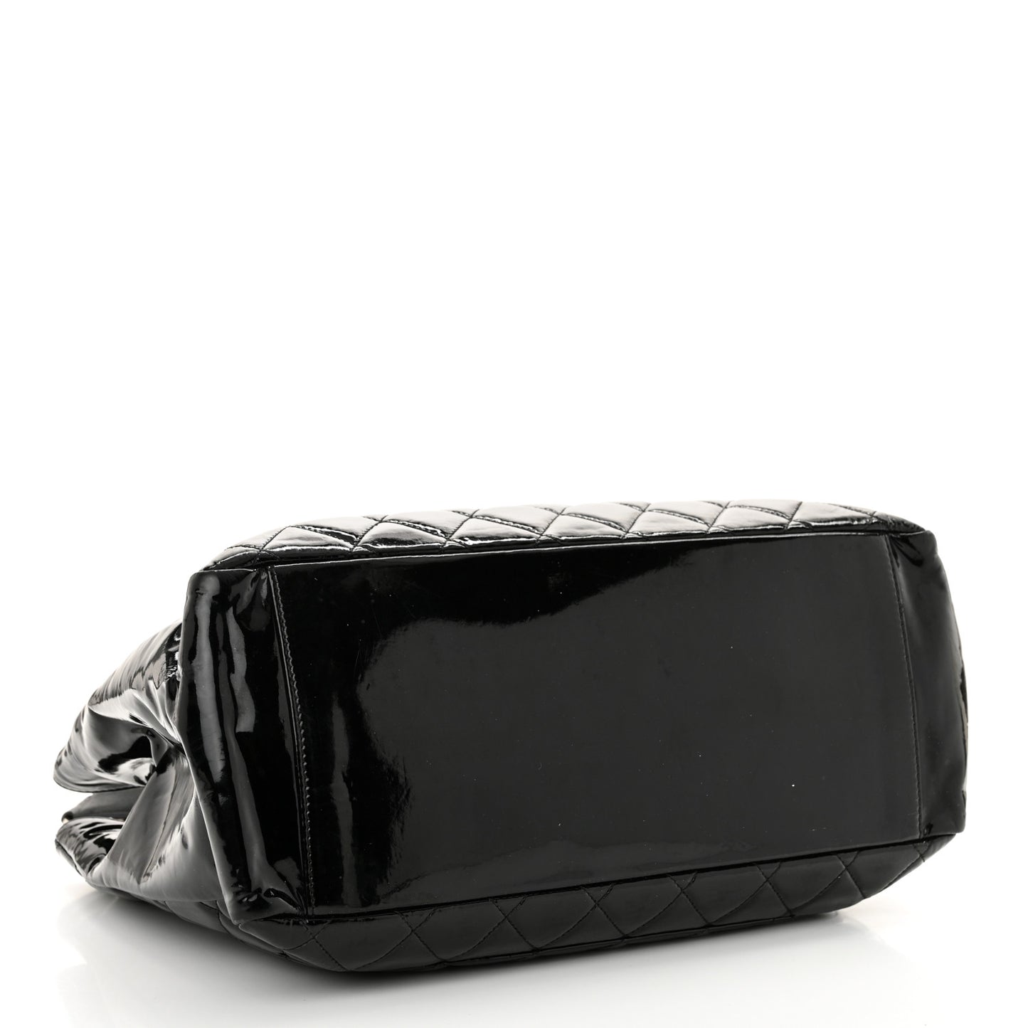 Patent Quilted Grand Shopping Tote GST Black