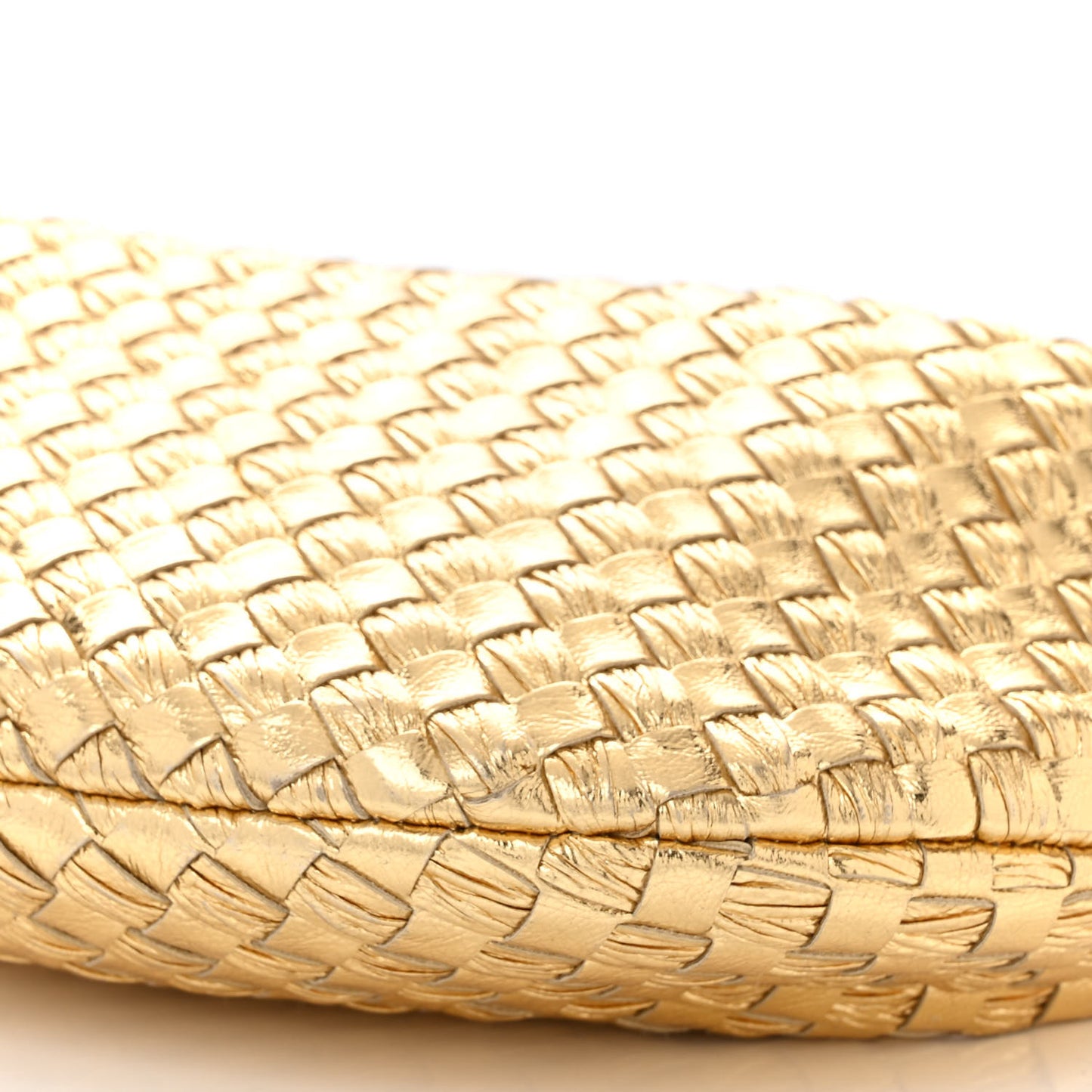 Metallic Nappa Intrecciato Mini Jodie Gold