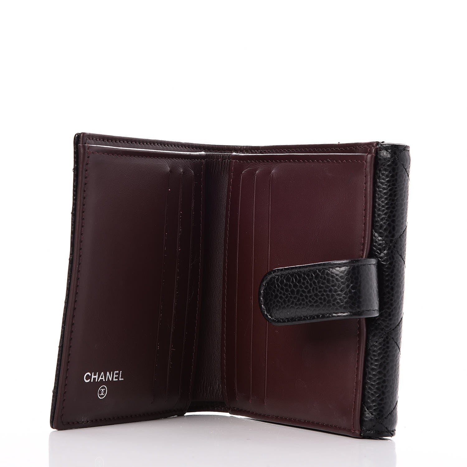 Chanel Caviar Quilted Compact Flap Wallet Black 5 of 9