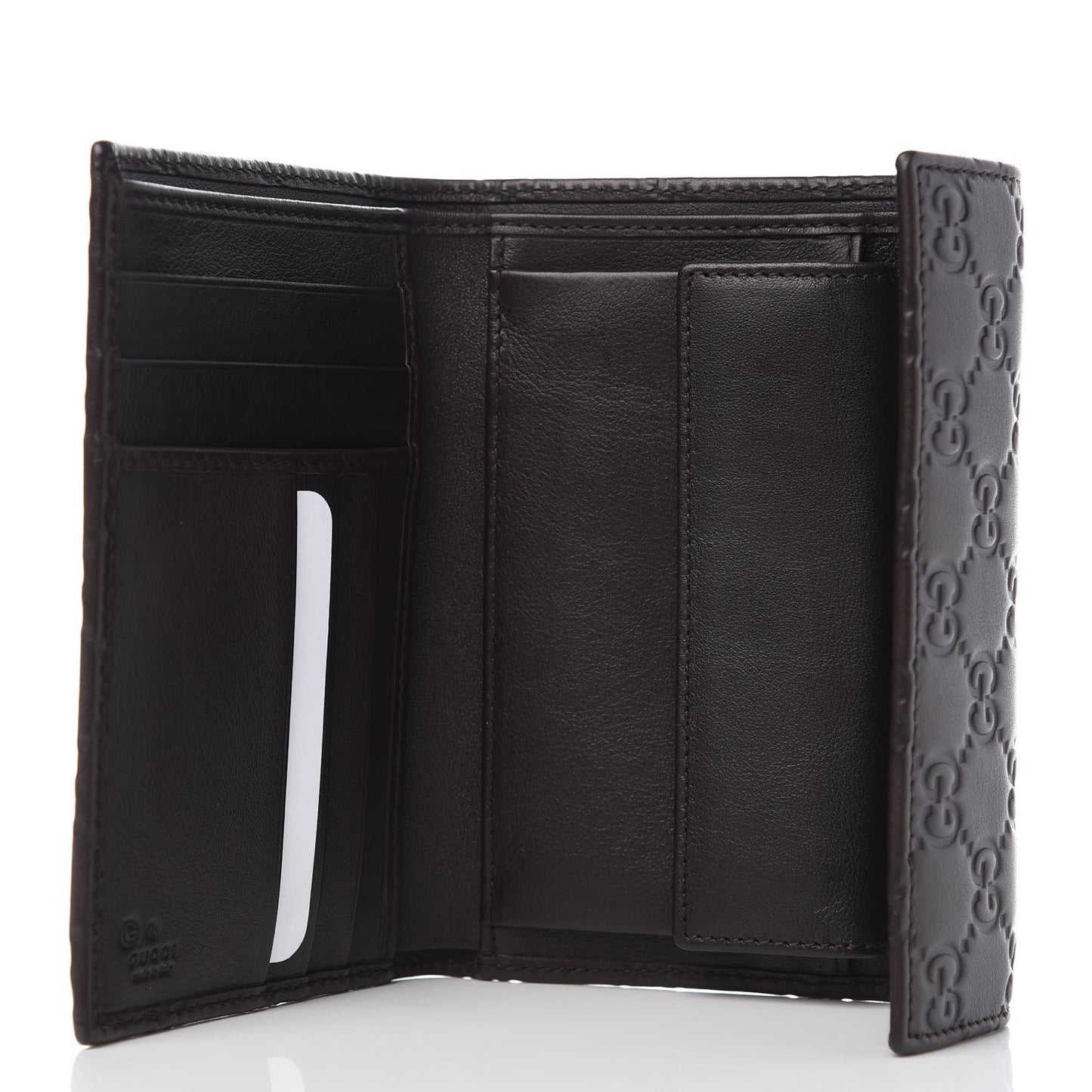 Guccissima Continental Flap Wallet Dark Brown