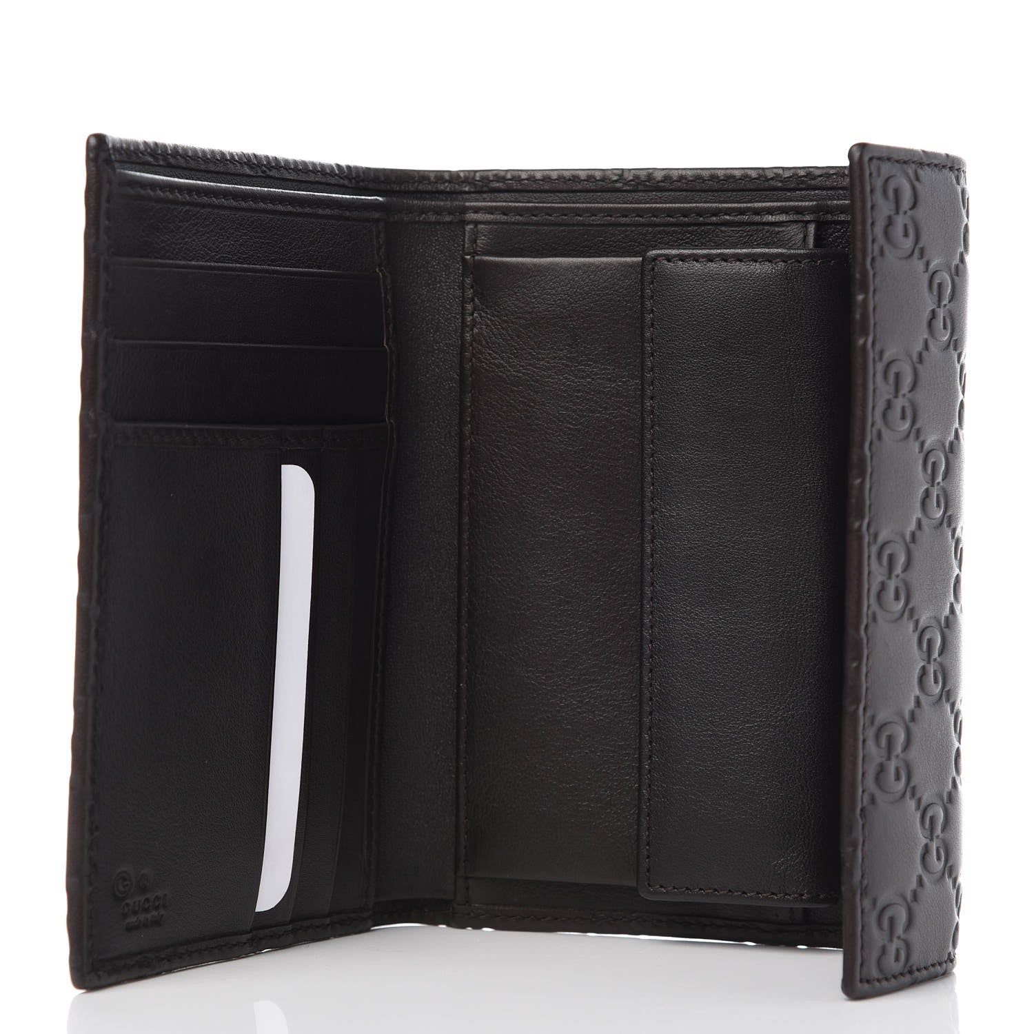 Gucci Guccissima Continental Flap Wallet Dark Brown 5 of 8