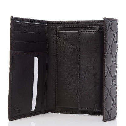 Gucci Guccissima Continental Flap Wallet Dark Brown 5 of 8