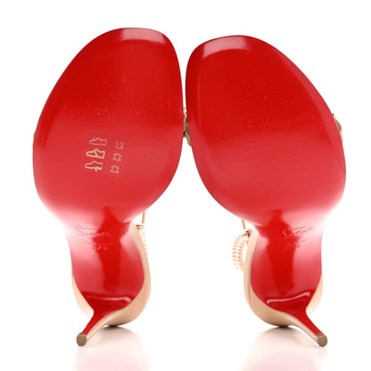 Christian Louboutin Kid Spiked So Me 100 Sandals 37.5 Nude 6 of 10