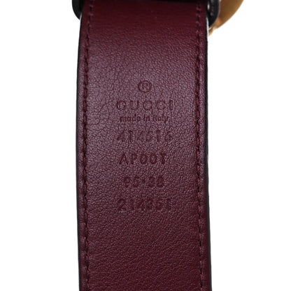 Gucci Moon Calfskin Double G 30mm Belt 95 38 Burgundy 4 of 4