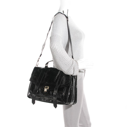 Proenza Schouler Python Large PS1 Satchel Black 4 of 11