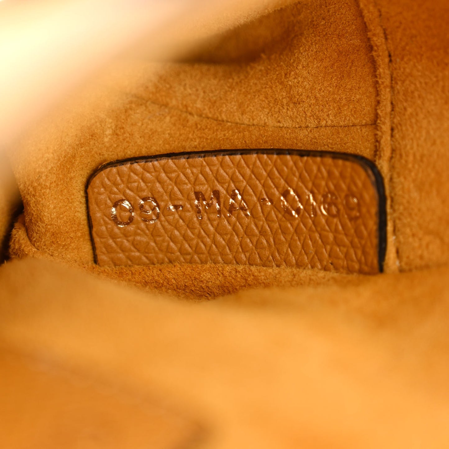 Grained Calfskin Mini Saddle Bag Dark Yellow