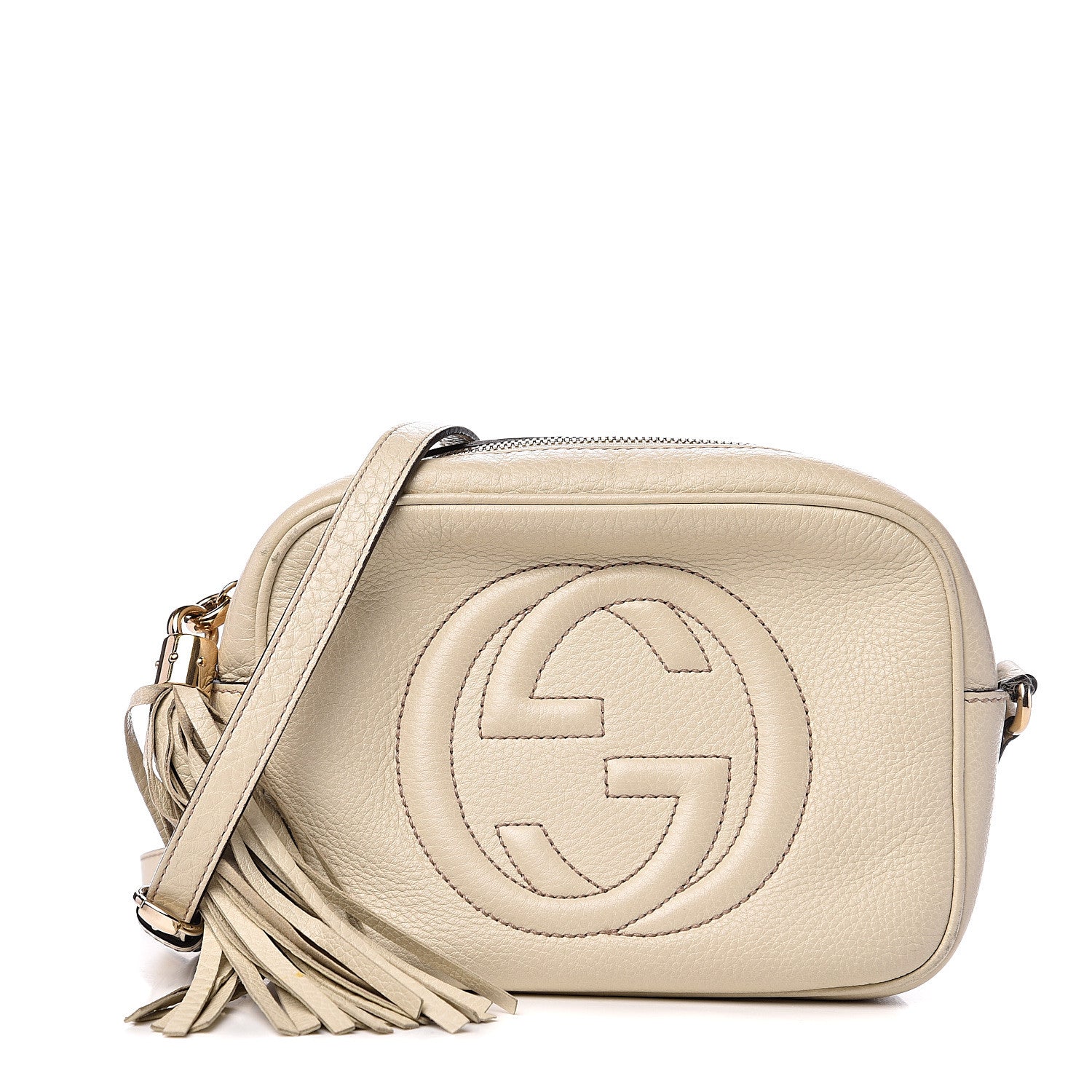 Gucci Pebbled Calfskin Small Soho Disco Bag Off White 1 of 12