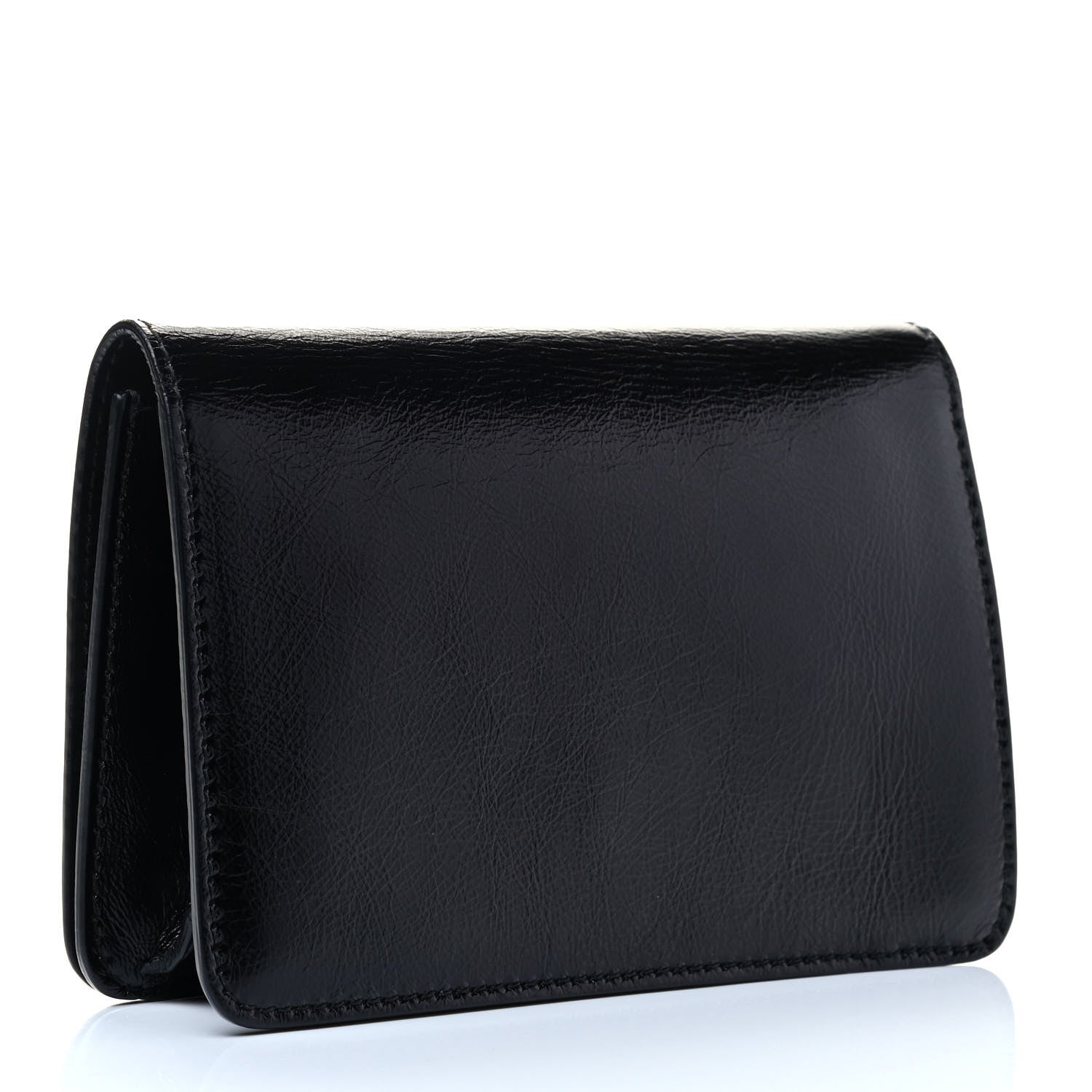 Christian Dior Crinkled Patent Lambskin Dio(r)evolution Flap Clutch Black 2 of 4
