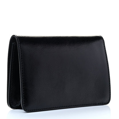 Christian Dior Crinkled Patent Lambskin Dio(r)evolution Flap Clutch Black 2 of 4