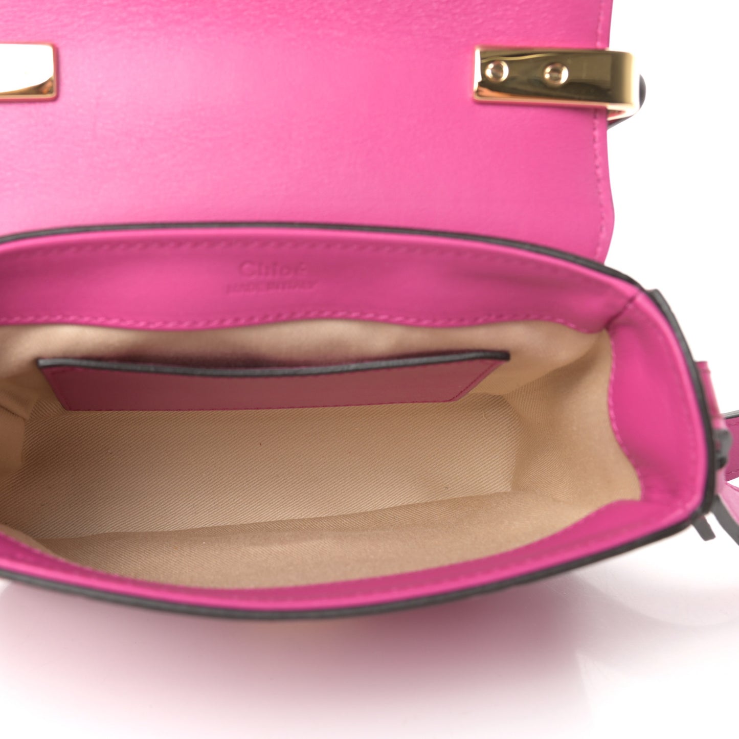 Calfskin Crocodile Embossed Mini C Double Carry Graphic Pink