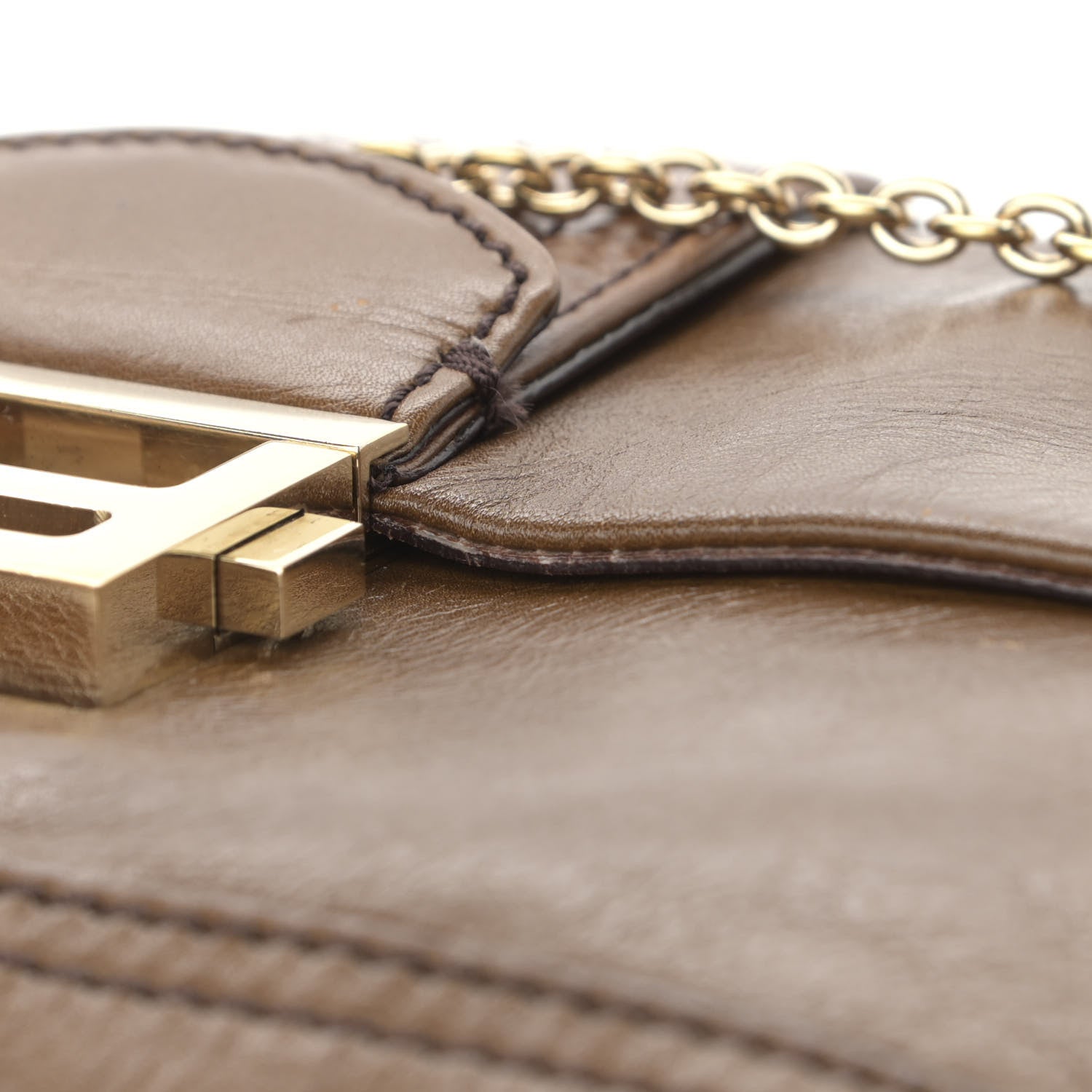 Fendi Vitello Acqua Maxi Baguette Bag Saddler 14 of 16