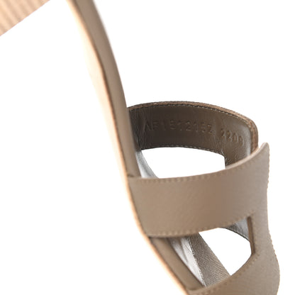 Hermes Epsom Oasis Sandals 38.5 Etoupe 8 of 9