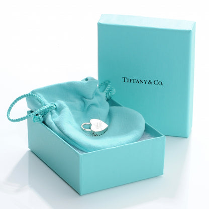 Tiffany Sterling Silver Notes Heart Lock Charm 3 of 5