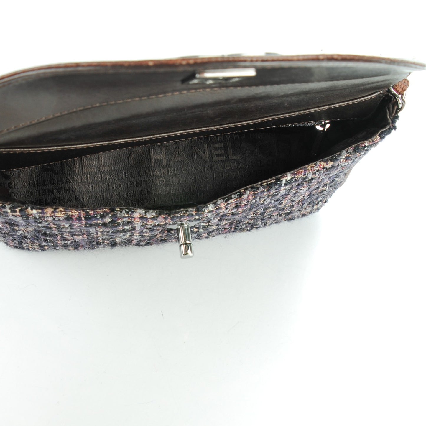 Tweed Lizard Medium Fantasy Single Flap Brown