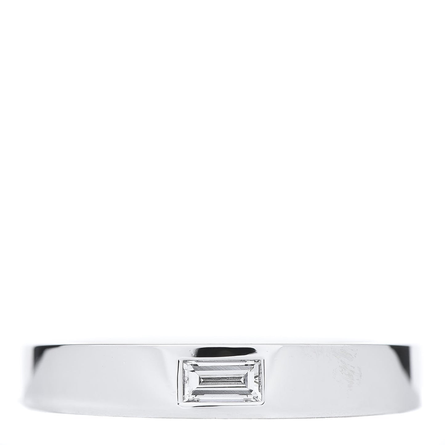 Platinum Diamond Single Baguette Wedding Band Ring 55 7.25