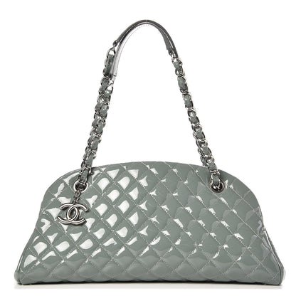 Chanel Patent Quilted Medium Just Mademoiselle Grey 1 of 7