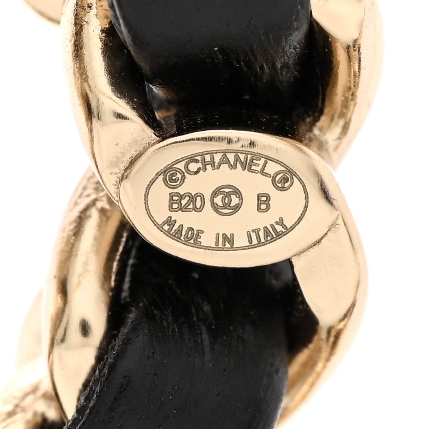 Chanel Lambskin Pearl Strass Sergeant Chanel Brooch Black Gold 3 of 4