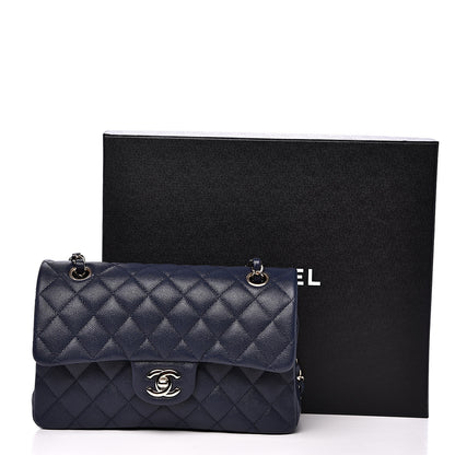 Chanel Caviar Quilted Small Double Flap Navy 13 of 13