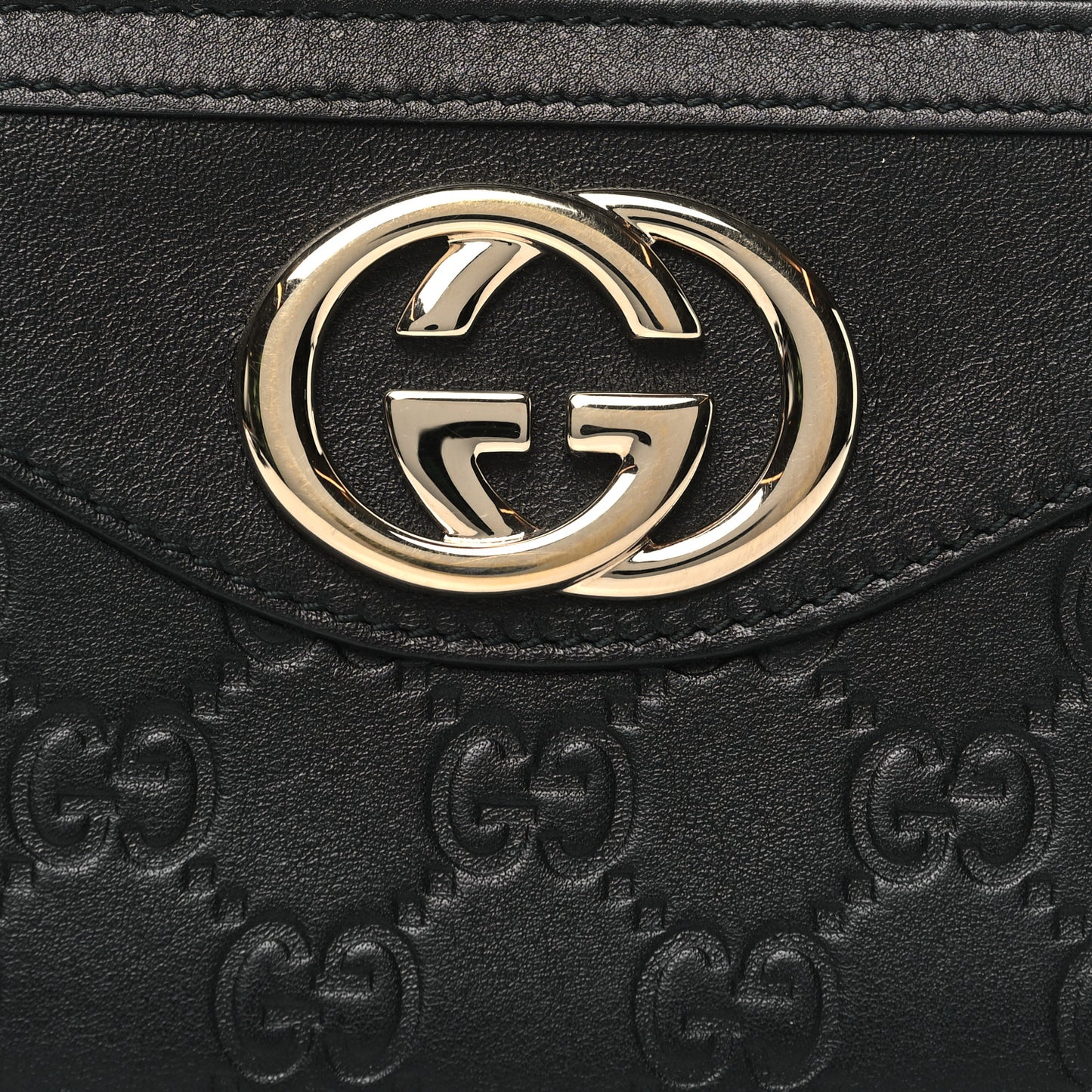 Guccissima Signature Sukey Zip Around Wallet Black