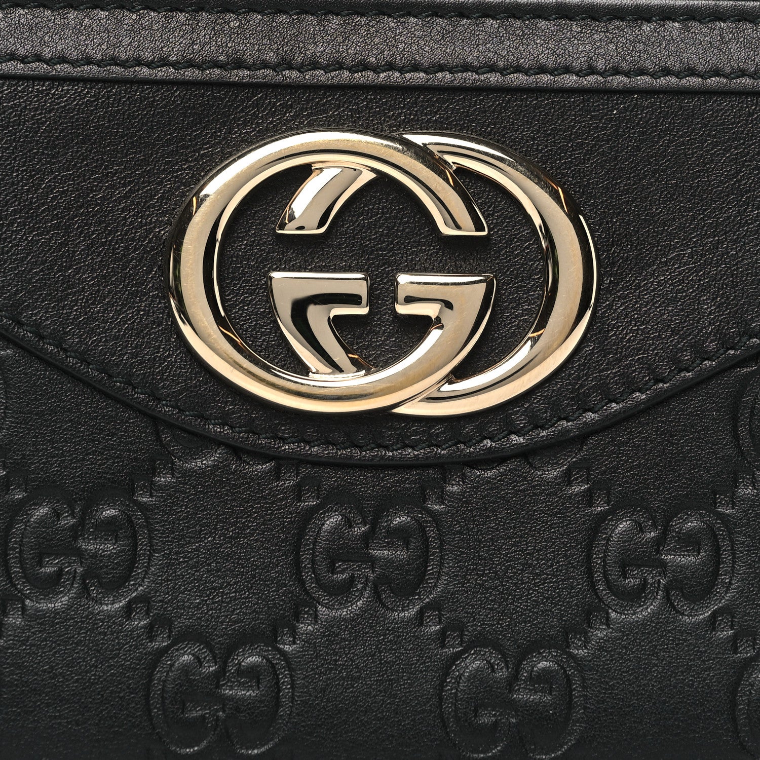 Gucci Guccissima Signature Sukey Zip Around Wallet Black 8 of 8