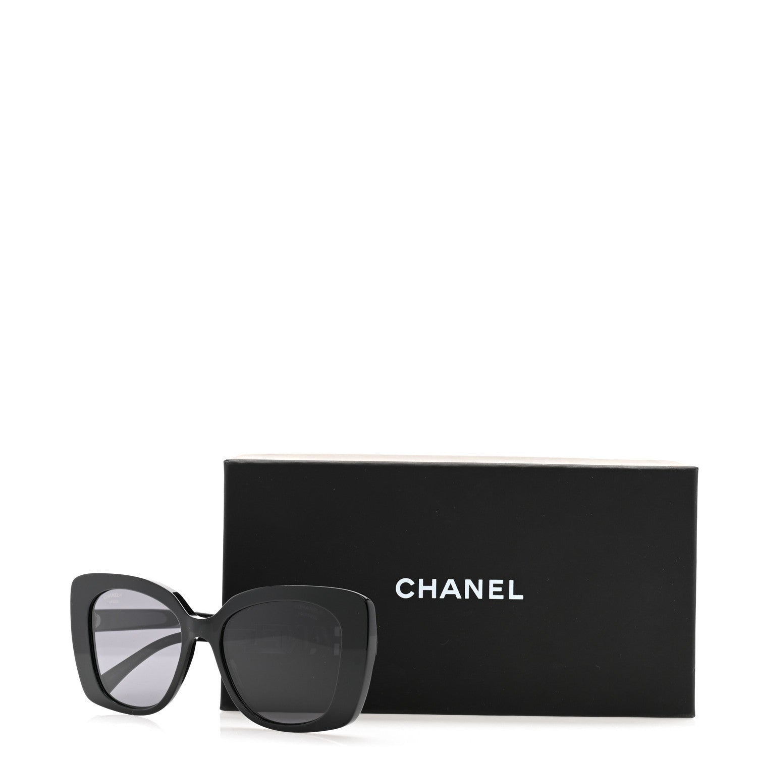 Chanel Acetate Strass Polarized Square Sunglasses 5422-B Black 8 of 8
