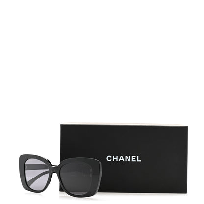 Chanel Acetate Strass Polarized Square Sunglasses 5422-B Black 8 of 8