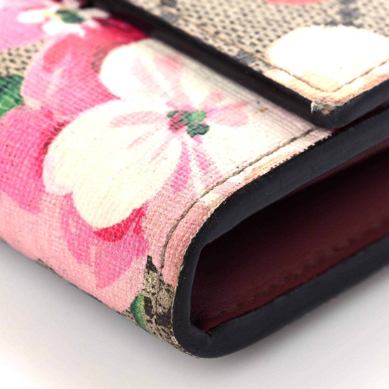 Gucci GG Supreme Monogram Blooms Continental Wallet Beige Multicolor Dry Rose 9 of 9