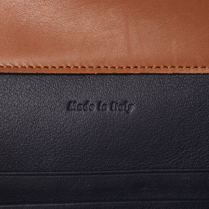 Celine Sleek Calfskin Box On Strap Bag Camel Navy 7 of 8