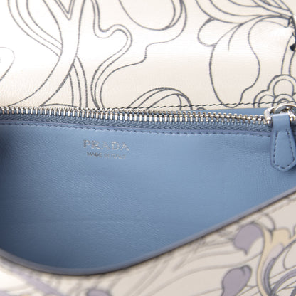 Prada X JAMES JEAN Glace Calfskin Rabbit Print Wallet On Chain Opaline 6 of 8