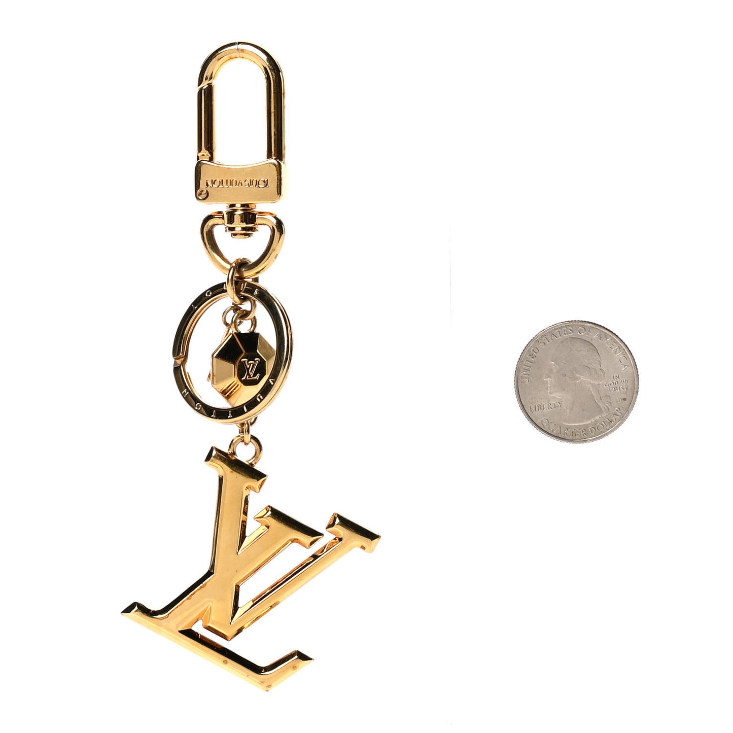 LV Facettes Bag Charm Key Holder Gold