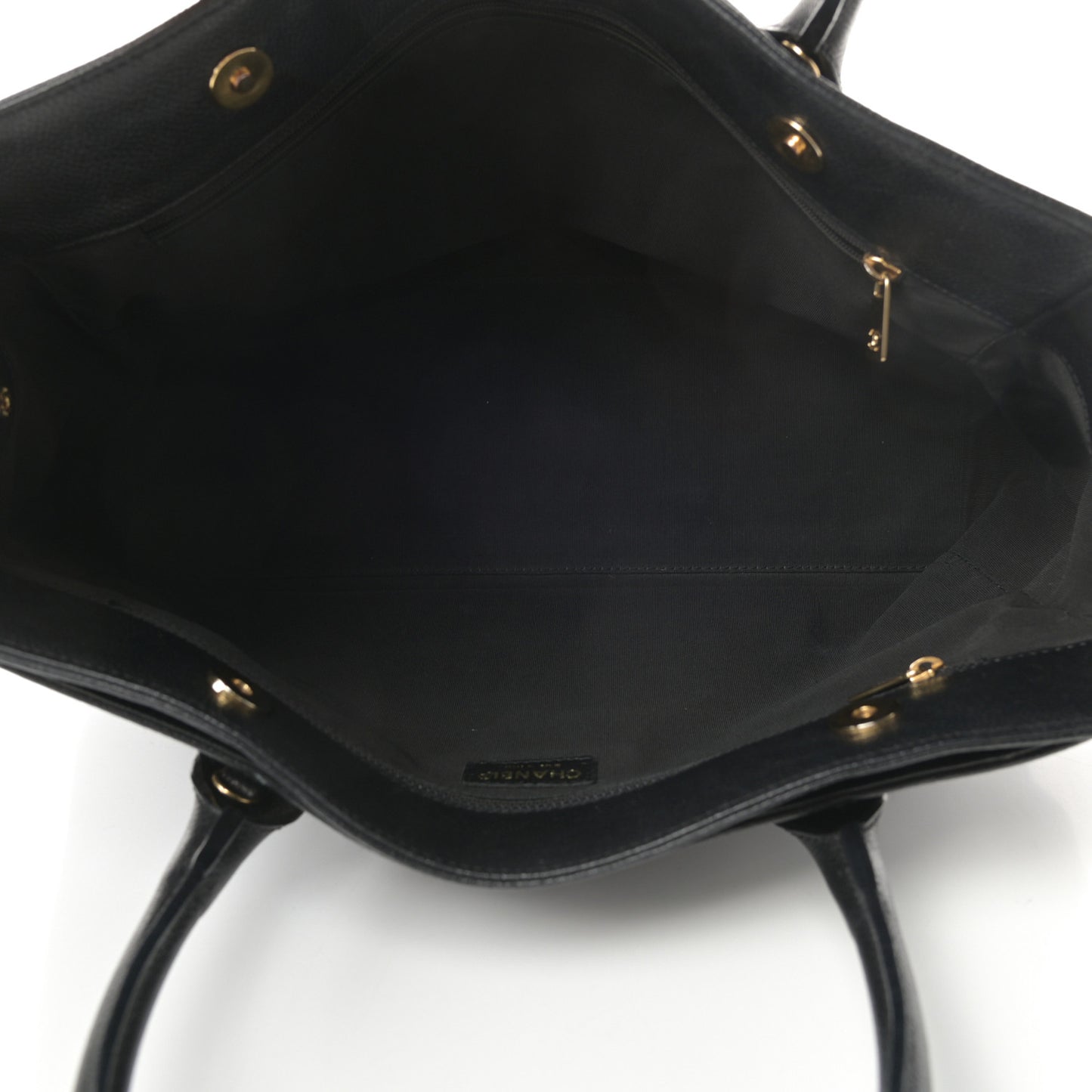 Calfskin Cerf Executive Shopper Tote Black