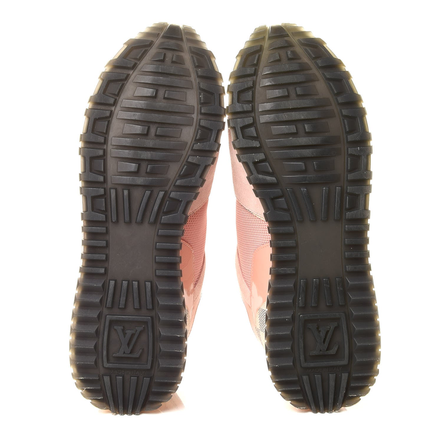 Louis Vuitton Suede Damier Azur Run Away Sneakers 37.5 Pink 7 of 8