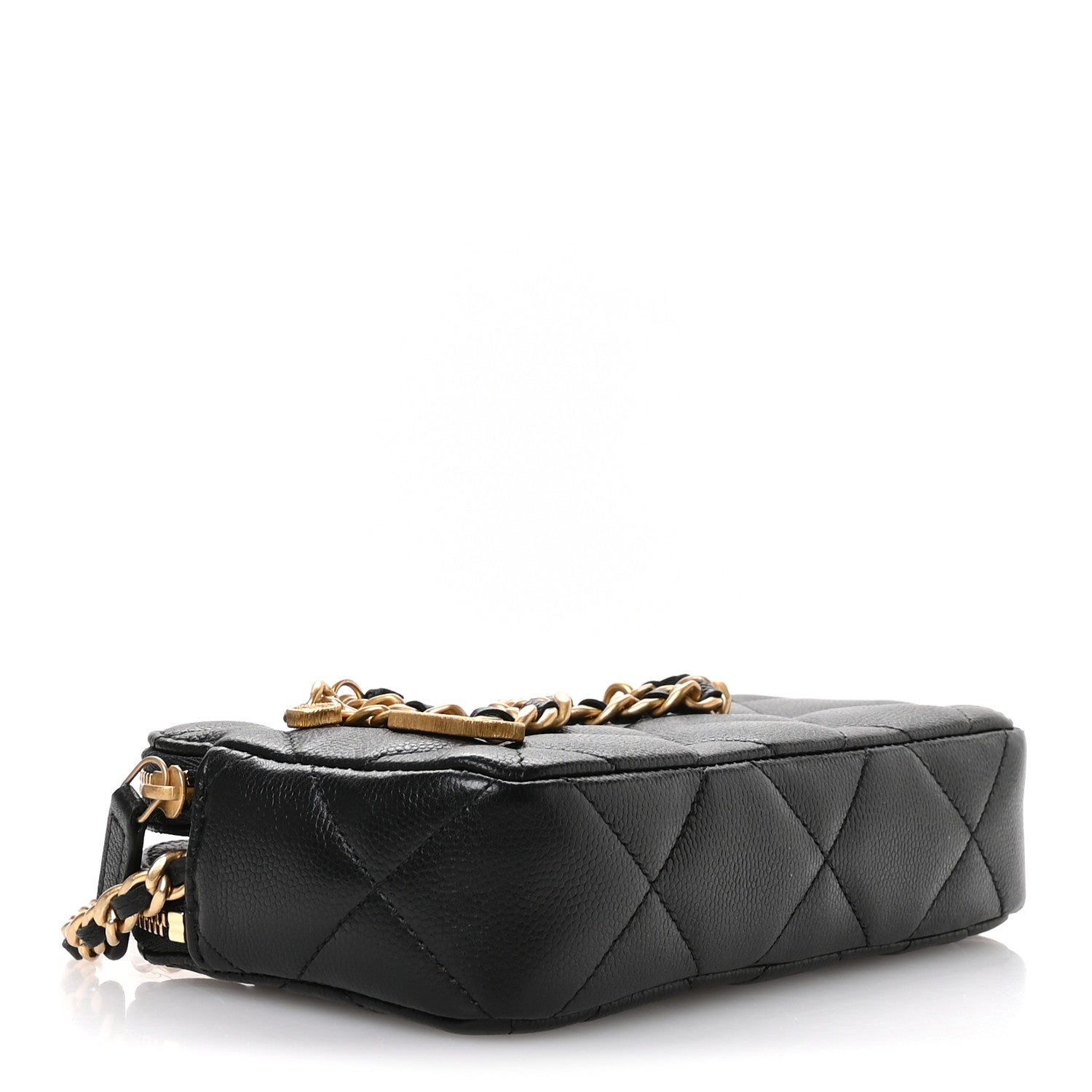 Chanel Caviar Quilted Top Handle Phone Holder With Chain Black 4 of 12