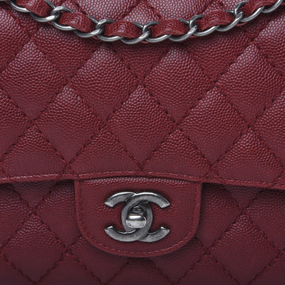 Chanel Caviar Quilted Medium Double Flap Dark Red 13 of 13