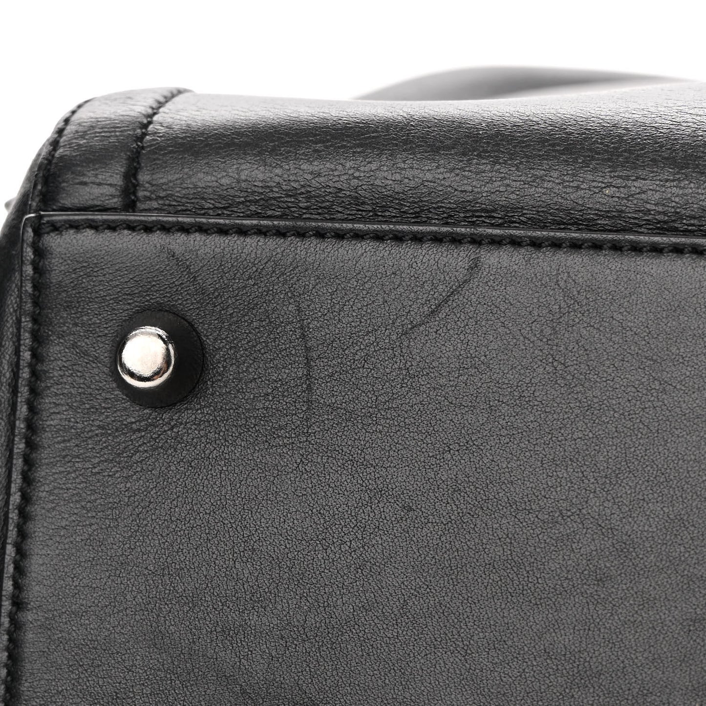 Calfskin Justine Spikes Hobo Black