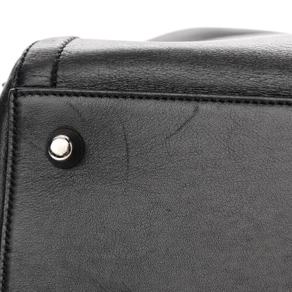 Christian Louboutin Calfskin Justine Spikes Hobo Black 10 of 14