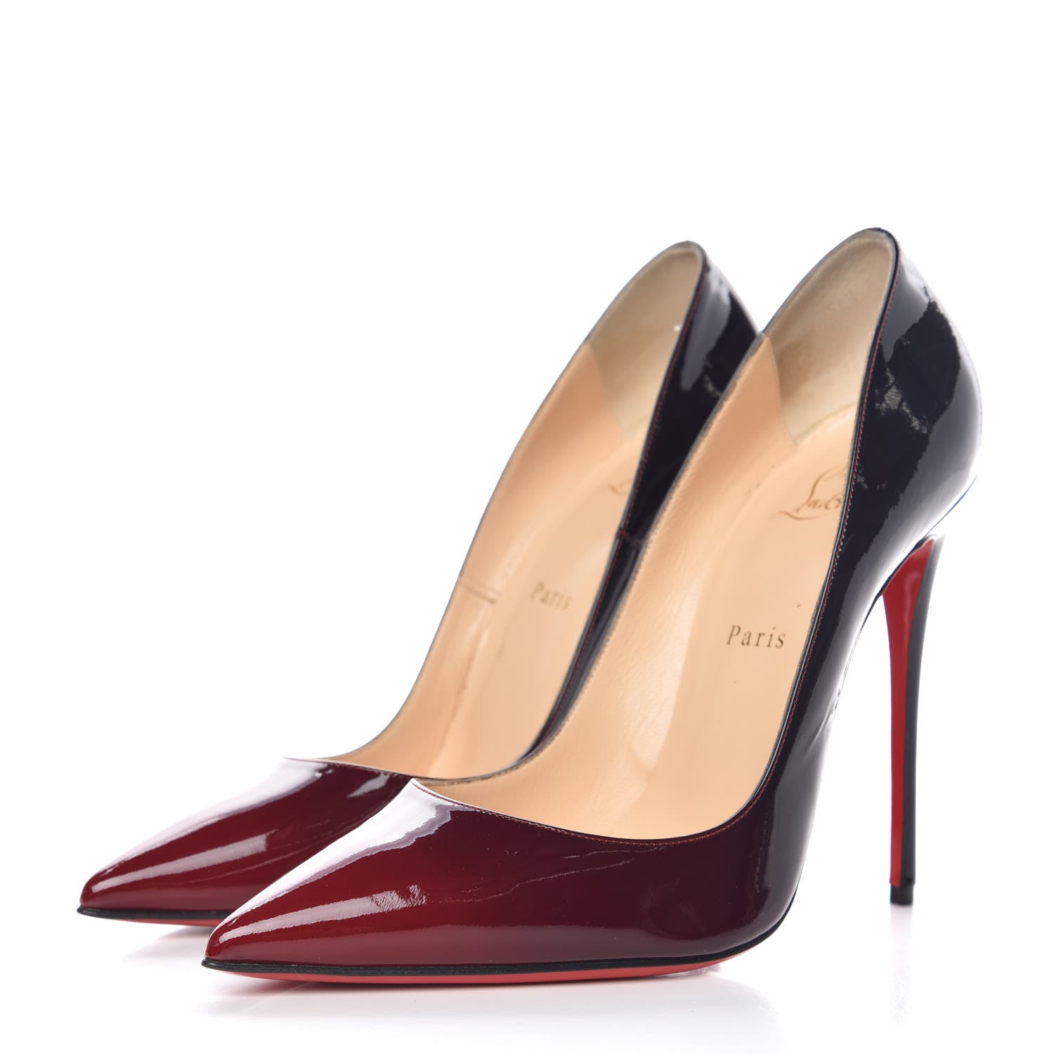 Christian Louboutin Patent Degrade So Kate 120 Pumps 40.5 Carmin Night 3 of 8