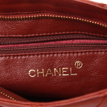 Chanel Lambskin Stitched Tassel Shoulder Bag Red 9 of 9