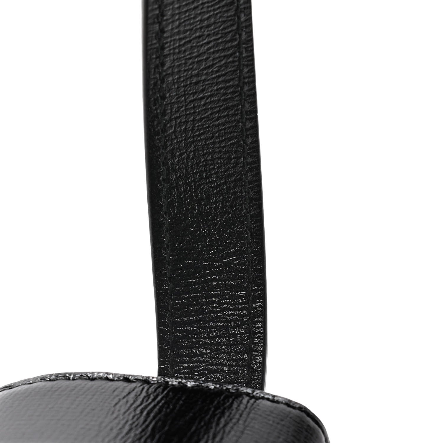 Gucci Textured Calfskin Medium Torchon GG Ring Shoulder Bag Black 16 of 17