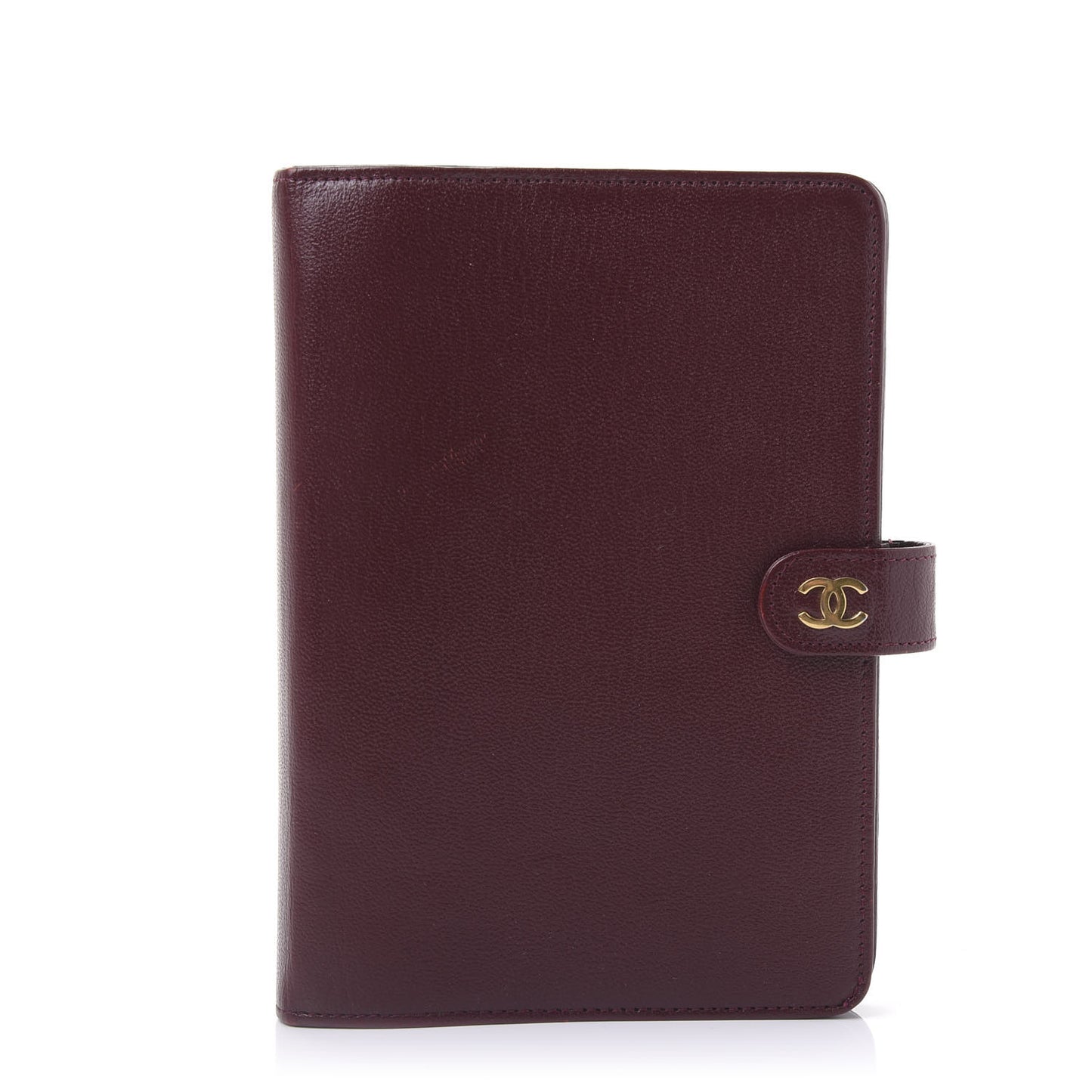 Goatskin Small Ring Agenda Planner Burgundy