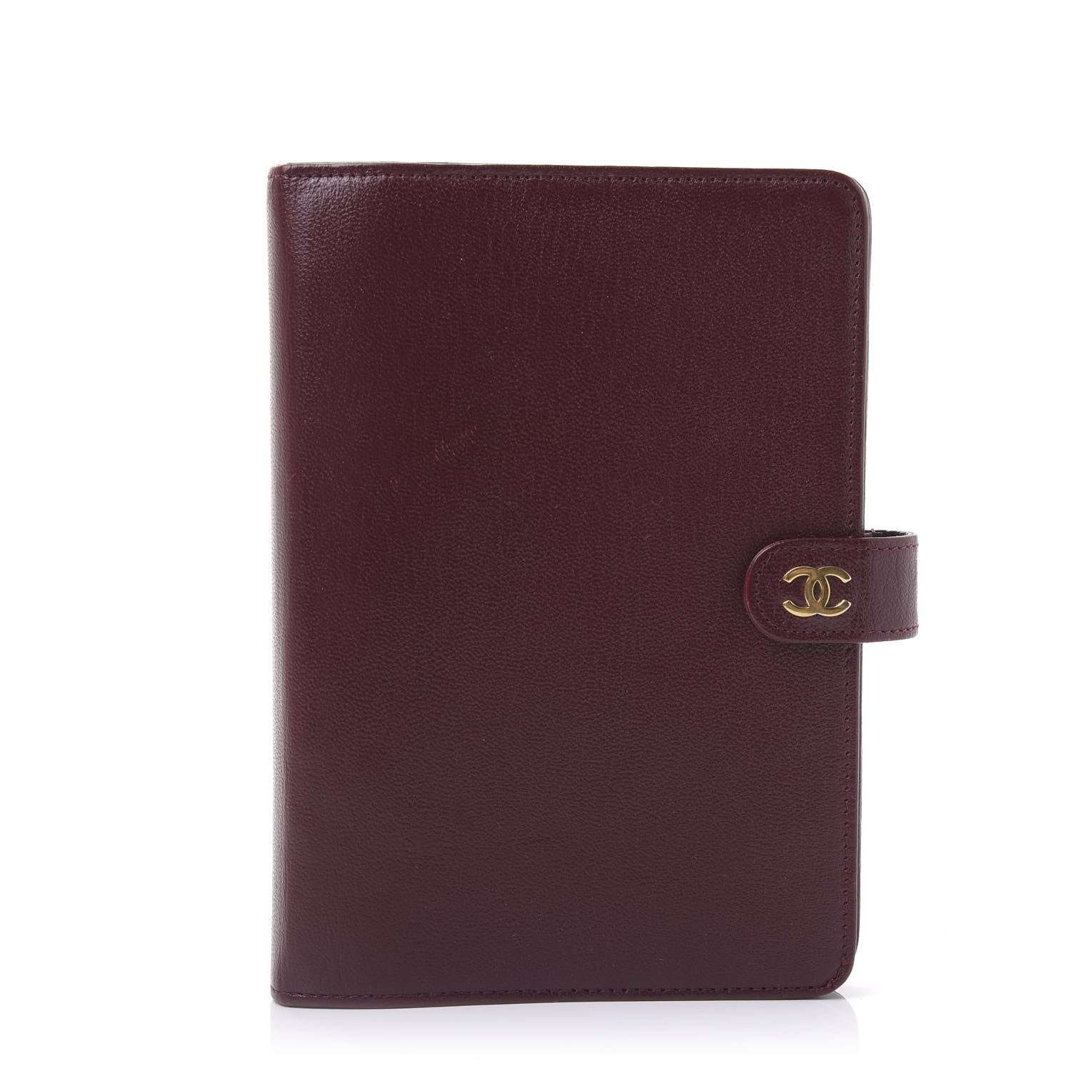 Chanel Goatskin Small Ring Agenda Planner Burgundy 1 of 9