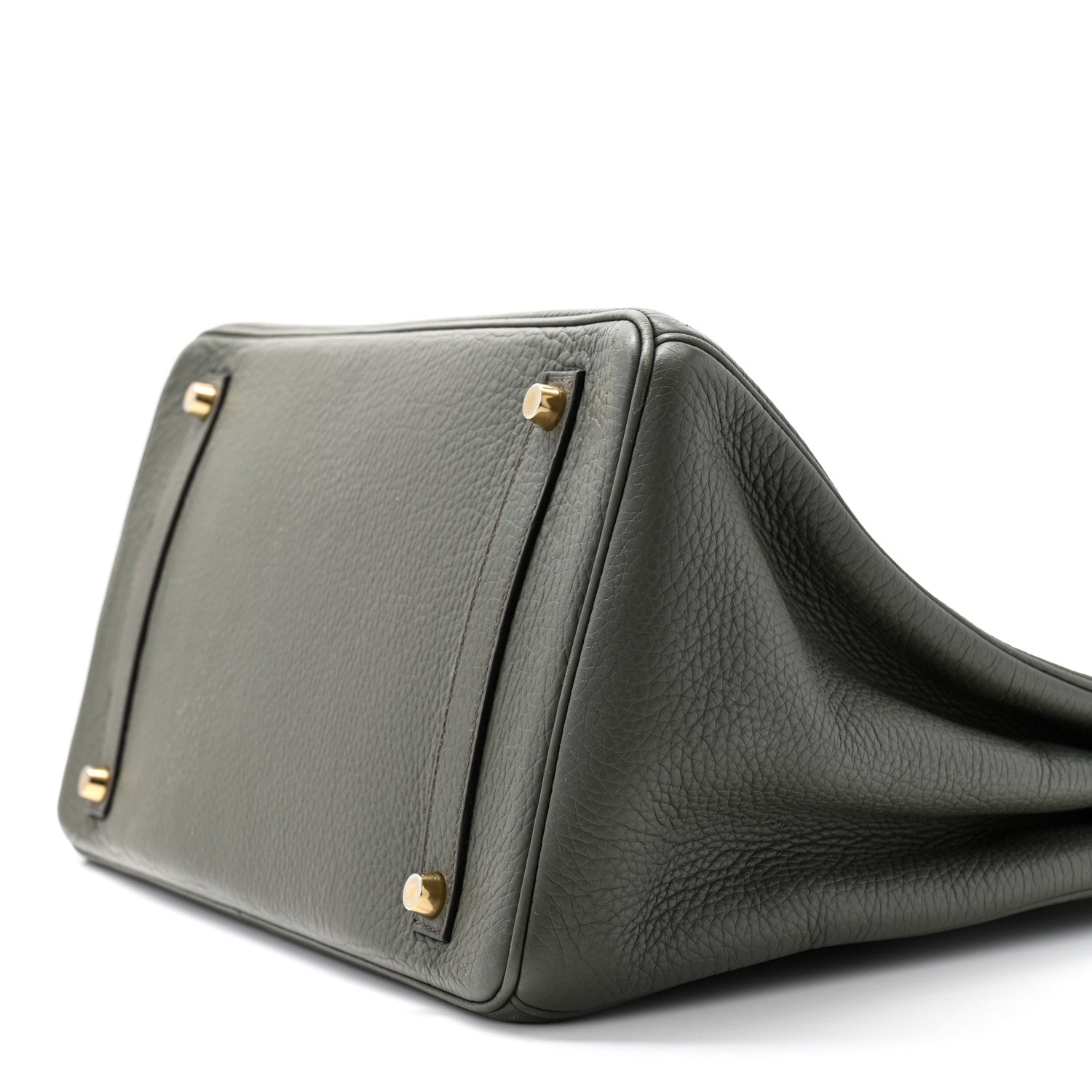 Hermes Taurillon Clemence Birkin 35 Vert De Gris 10 of 12
