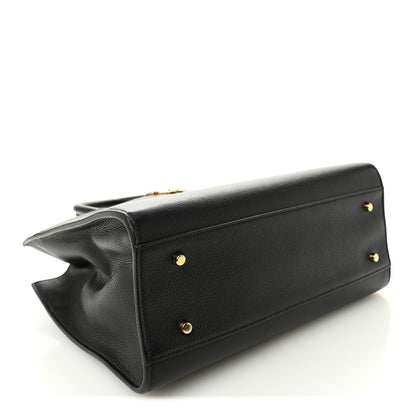 Versace Grainy Calfskin Large Virtus Top Handle Tote Black 4 of 9