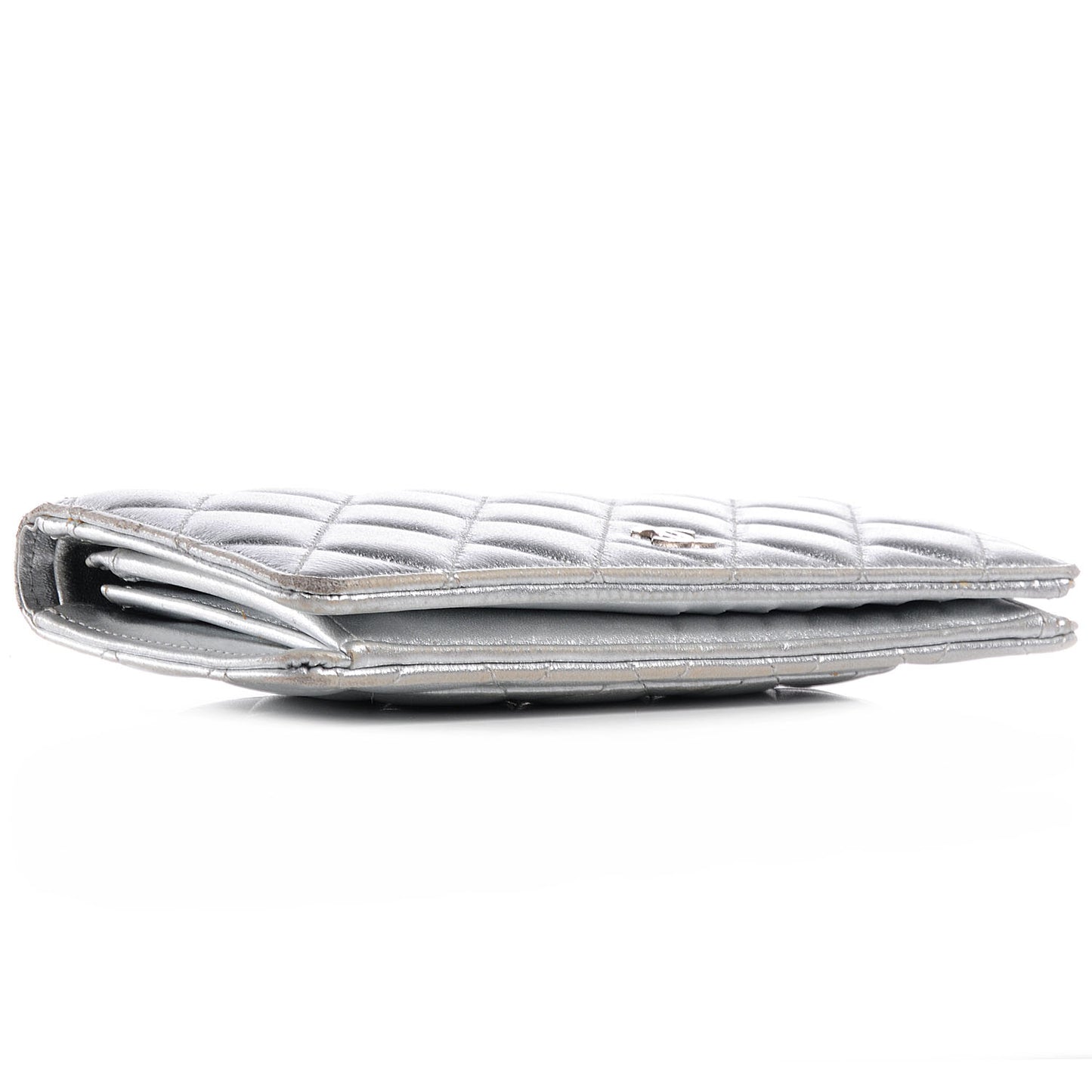 Lambskin Yen Wallet Silver
