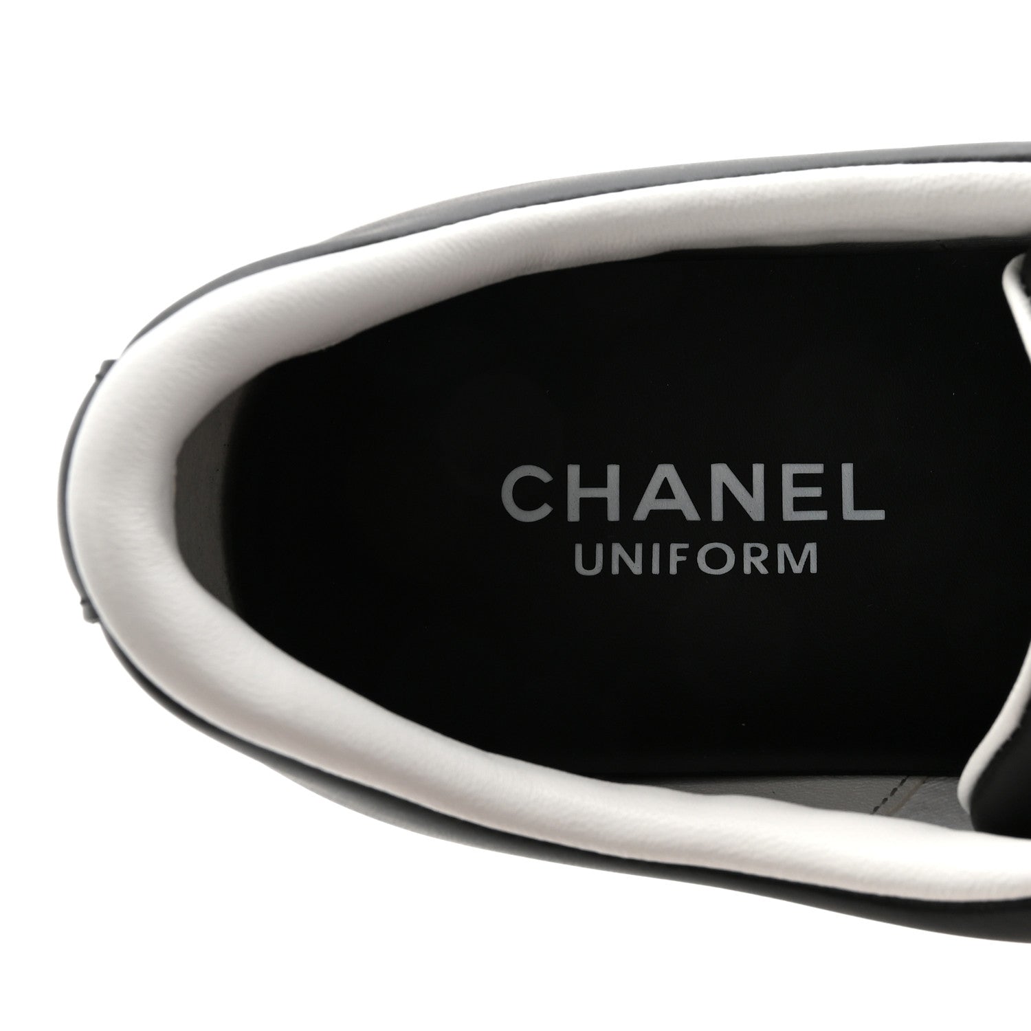 Chanel Calfskin CC Uniform Womens Sneakers 40 Black 8 of 9