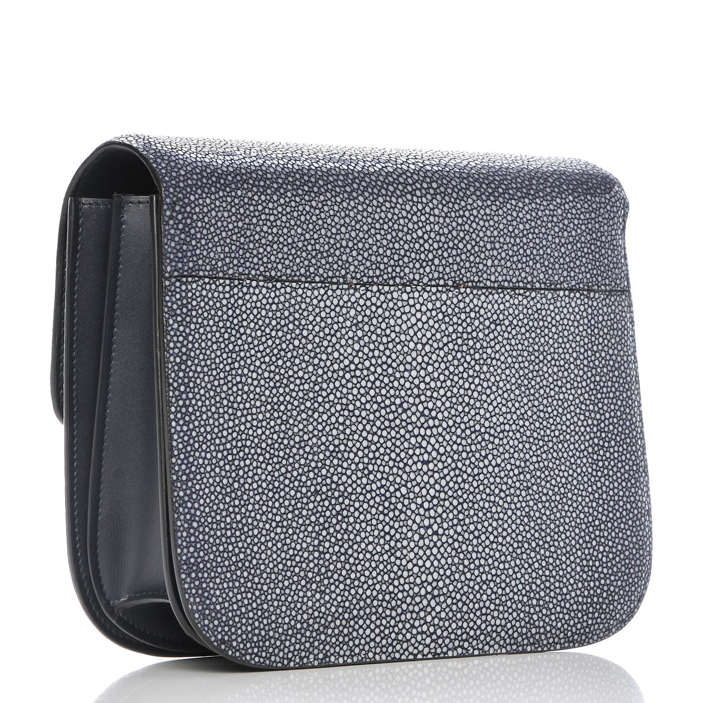 Stingray Medium Classic Box Flap Bag Navy